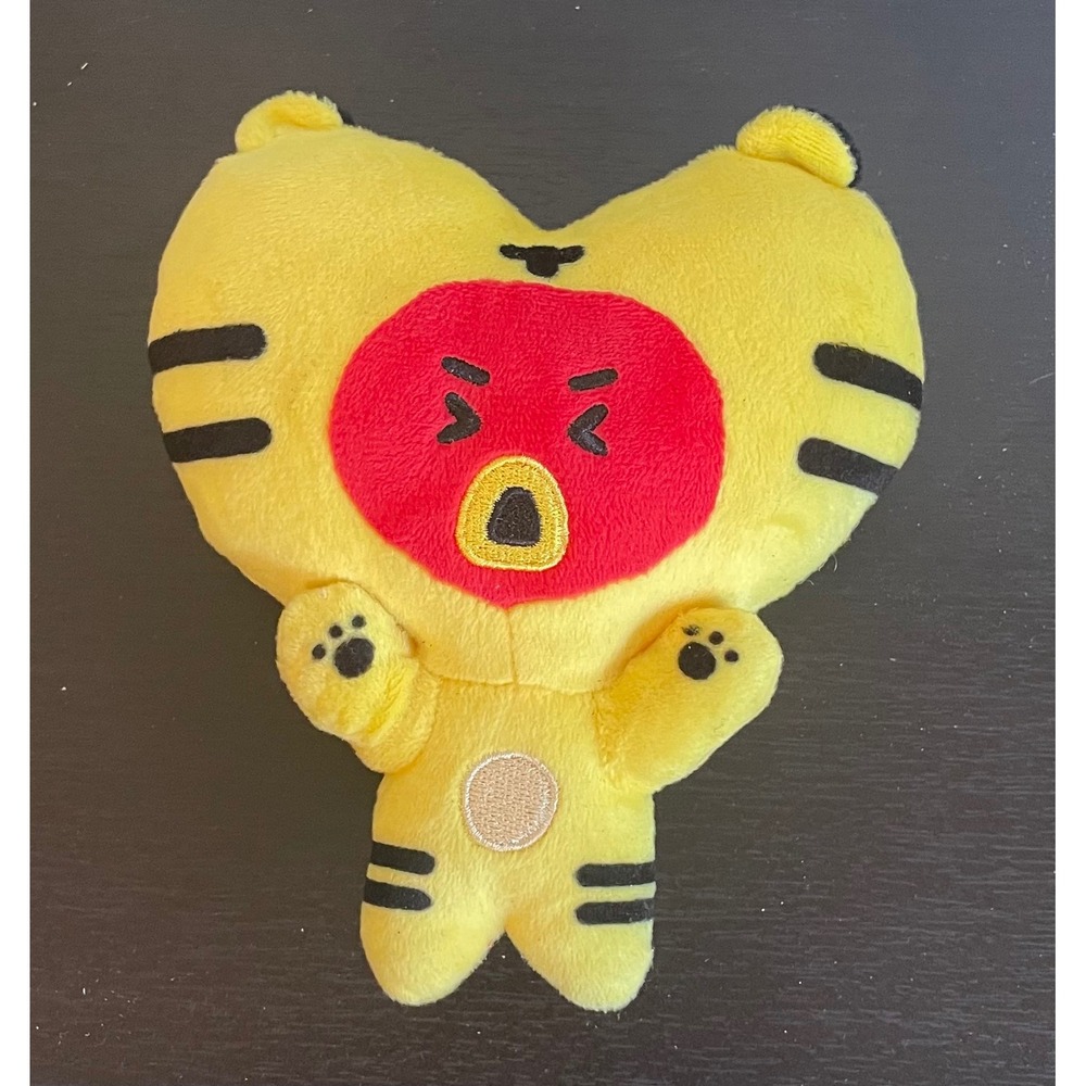 BT21 Tata Tiger Edition Plush 6.5" BTS Stuffed Small Animal Heart Yellow Red